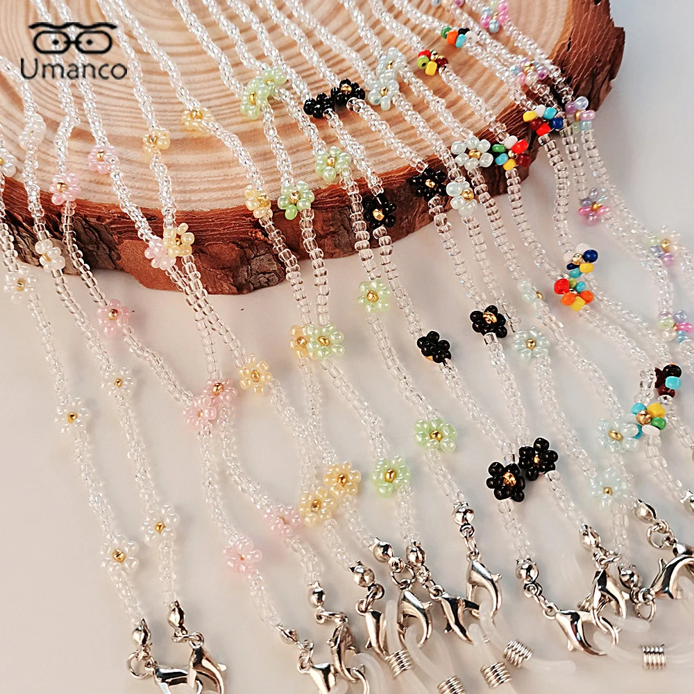 Anti-Slip Glasses Chain for Women Clear Rice Beads Flower Mask Lanyard Sunglasses Chains Hanging Neck Eyeglasses Accessories
Anti-Slip Glasses Chain for Women Clear Rice Beads Flower Mask Lanyard Sunglasses Chains Hanging Neck Eyeglasses Accessories