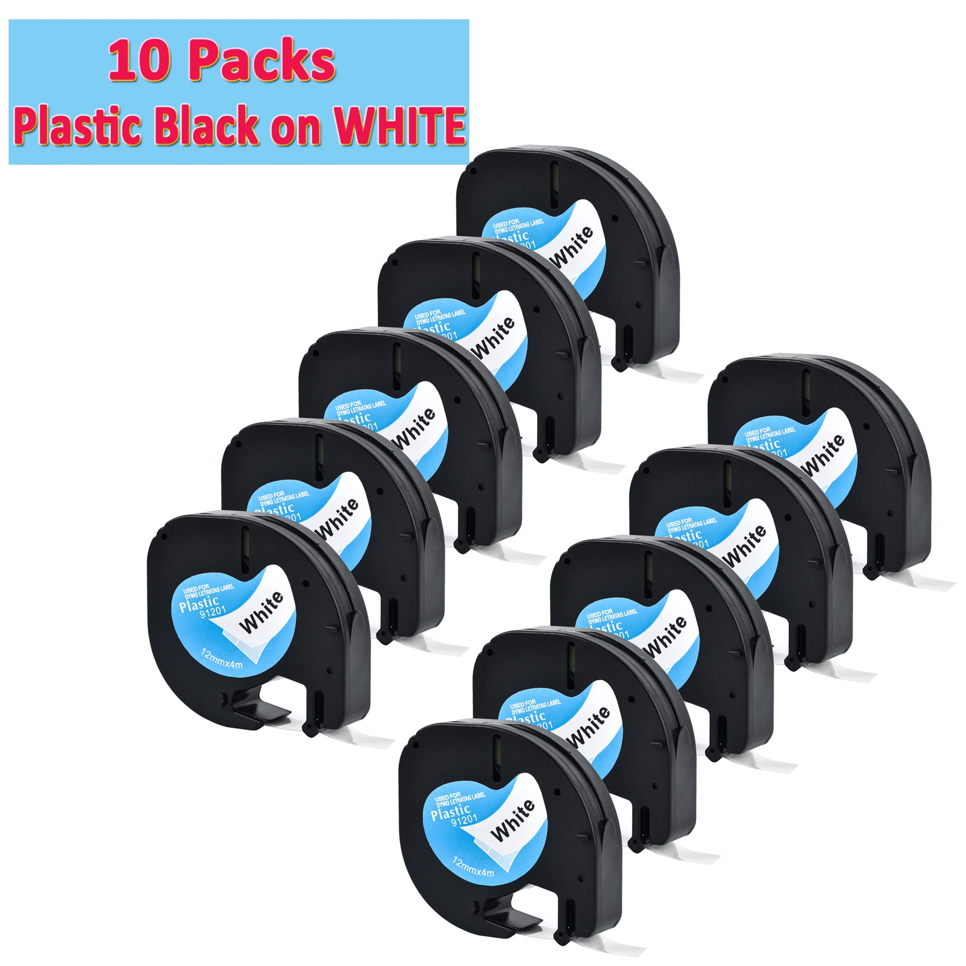 10 Pack Label World multicolor 91201/12267/91202/91204 Compatible 12mm*4m Dymo Letratag Tape for LT-100H LT-100T
10 Pack Label World multicolor 91201/12267/91202/91204 Compatible 12mm*4m Dymo Letratag Tape for LT-100H LT-100T