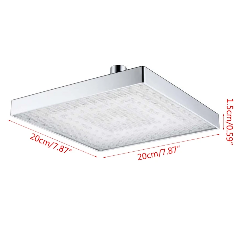 8 Inch Square Rainbow LED Shower Head Temperature 3 Color Changing ABS Finish 8 LEDs Bathroom Top Spray Showrhead
8 Inch Square Rainbow LED Shower Head Temperature 3 Color Changing ABS Finish 8 LEDs Bathroom Top Spray Showrhead