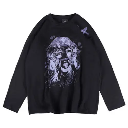 Long Sleeve Cotton T Shirt for Women Girl Spring Harajuku Anime Tshirt Graphic Tee Korean Clothes Clothing Japanese Tops 2021
Long Sleeve Cotton T Shirt for Women Girl Spring Harajuku Anime Tshirt Graphic Tee Korean Clothes Clothing Japanese Tops 2021