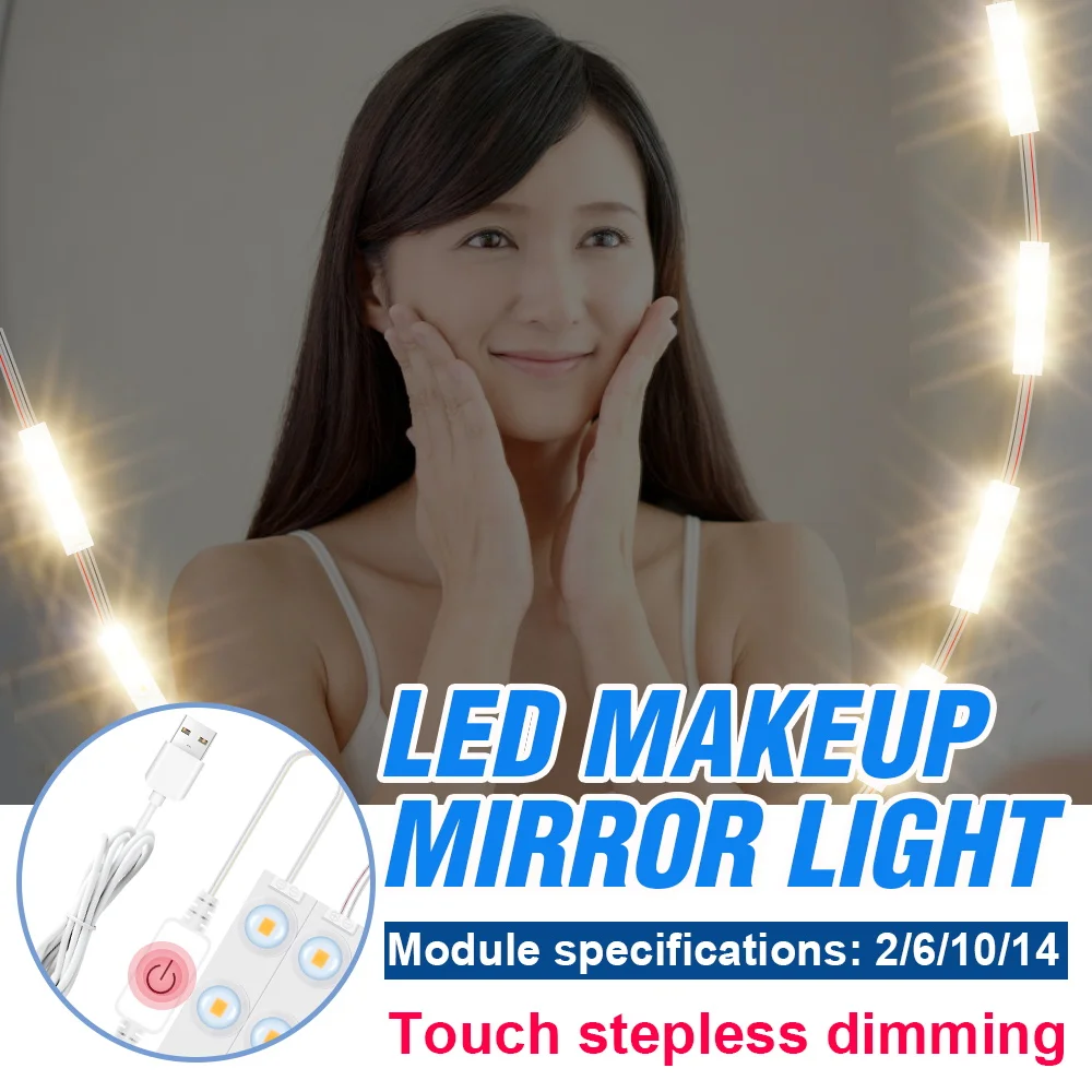 USB Hollywood Vanity Makeup Mirror Lights LED Make up Mirror Light Bulbs Dimmable LED Wall Lamp Bathroom Dressing Table Lighting
USB Hollywood Vanity Makeup Mirror Lights LED Make up Mirror Light Bulbs Dimmable LED Wall Lamp Bathroom Dressing Table Lighting