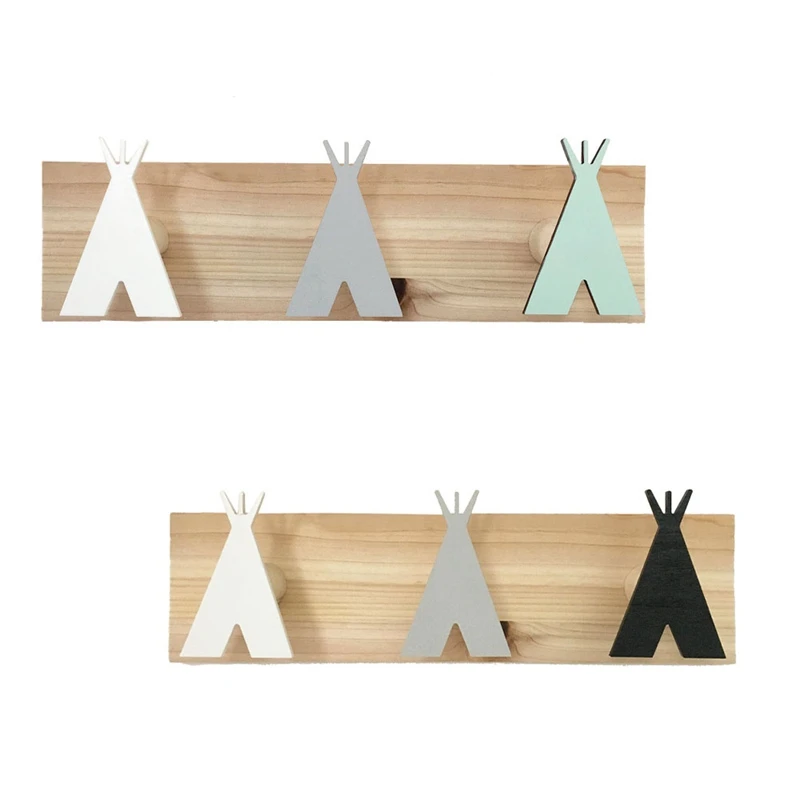 Cute Tent Row Hooks, Creative Home Hooks, Clothes Hangers, Solid Wood Children's Room Wall Decoration
Cute Tent Row Hooks, Creative Home Hooks, Clothes Hangers, Solid Wood Children's Room Wall Decoration