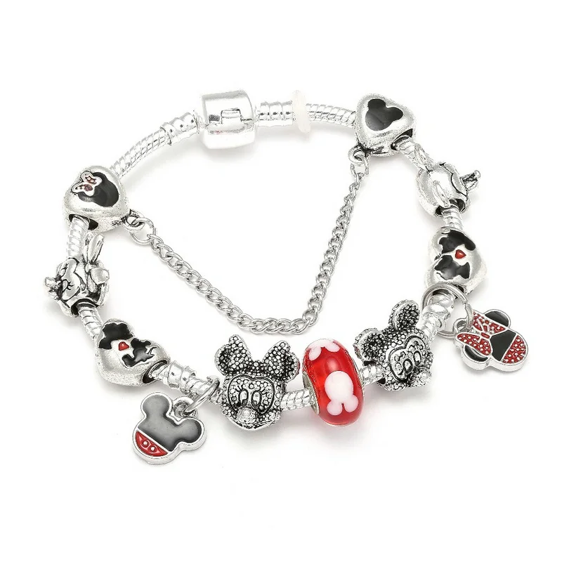 Animal Mickey Charm Bracelets & Bangles Women Jewelry Minnie Pink Bow-Knot Pendant Bracelet DIY Handmade for Girl Gift
Animal Mickey Charm Bracelets & Bangles Women Jewelry Minnie Pink Bow-Knot Pendant Bracelet DIY Handmade for Girl Gift