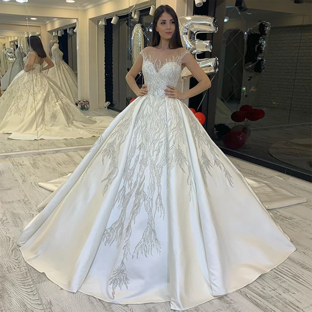 2020 Latest Style Exquisite Wedding Dress Off Shoulder Sleeveless Sweetheart Ball Gown Bridal Gown
2020 Latest Style Exquisite Wedding Dress Off Shoulder Sleeveless Sweetheart Ball Gown Bridal Gown
