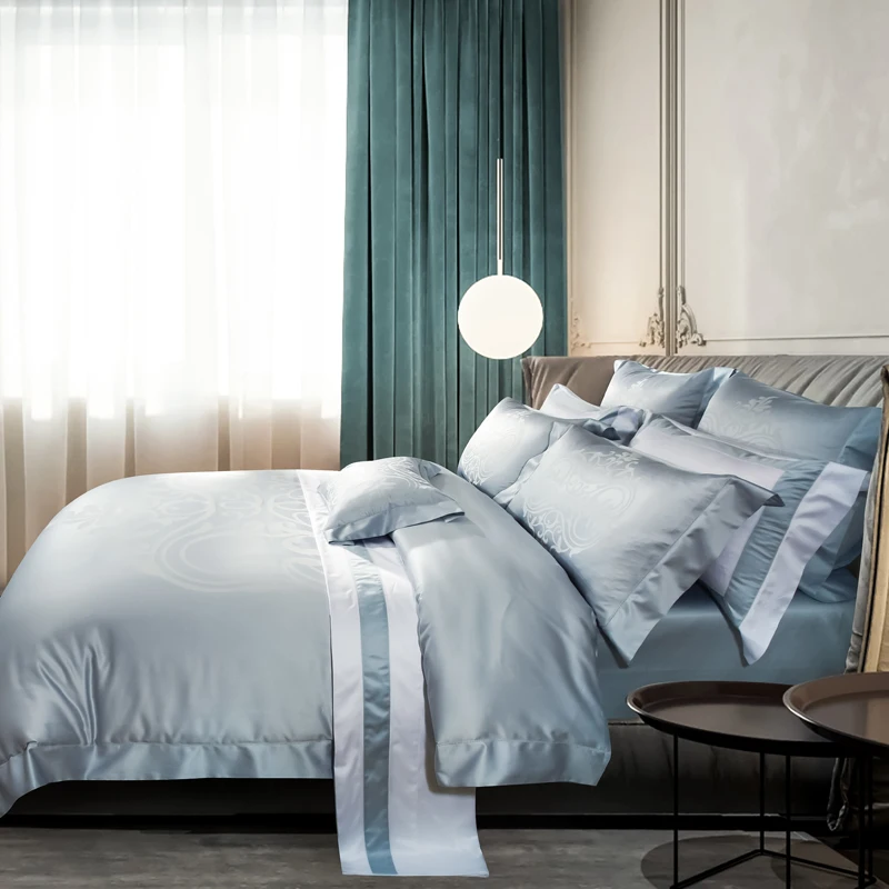 High-End Cotton Four-Piece Long-Staple Cotton Quilt Cover Bed Sheet Fitted Sheet Affordable Luxury Cotton bedsheet set
High-End Cotton Four-Piece Long-Staple Cotton Quilt Cover Bed Sheet Fitted Sheet Affordable Luxury Cotton bedsheet set