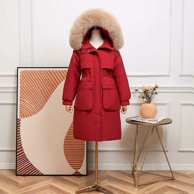 Winter Down Jacket Women Elegant 2022 New Natural Real Fur Hooded Medium And Long Korean Parker Slim Waist Ladies Down Coat
Winter Down Jacket Women Elegant 2022 New Natural Real Fur Hooded Medium And Long Korean Parker Slim Waist Ladies Down Coat