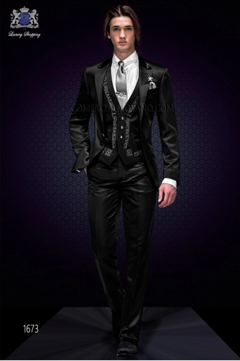 Handsome Embroidery Groomsmen Notch Lapel Groom Tuxedos Men Suits Wedding/Prom/Dinner Best Blazer(Jacket+Pants+Vest+Tie) 043
Handsome Embroidery Groomsmen Notch Lapel Groom Tuxedos Men Suits Wedding/Prom/Dinner Best Blazer(Jacket+Pants+Vest+Tie) 043
