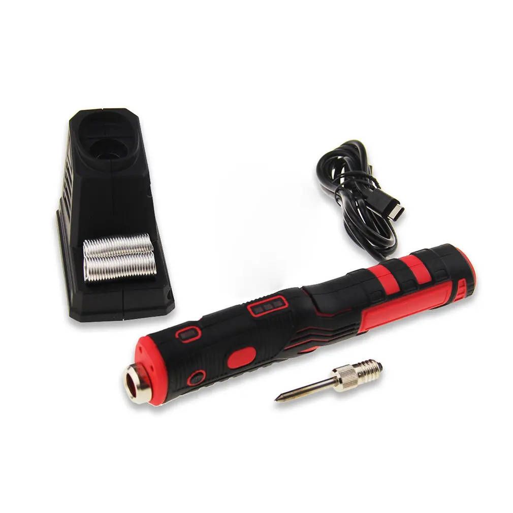 Cordless Wireless Soldering Iron USB Rechargeable With Bright LED Light/Soldering Tip/Stand/Soldering Wires DIY Tool
Cordless Wireless Soldering Iron USB Rechargeable With Bright LED Light/Soldering Tip/Stand/Soldering Wires DIY Tool