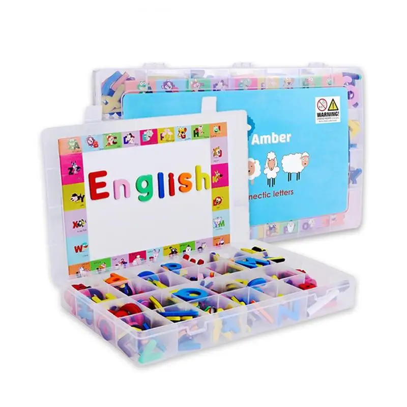 

Детские развивающие Игрушки для раннего развития, верхние и нижние буквы, магнитные английские магнитные наклейки, графический дизайн