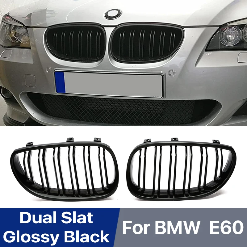 Double Slat Gloss Black Grille for BMW 5 Series E60 E61 M5 520I 535I 550I 2003-2010 Front Kidney Grill Sedan Car Accessories
Double Slat Gloss Black Grille for BMW 5 Series E60 E61 M5 520I 535I 550I 2003-2010 Front Kidney Grill Sedan Car Accessories