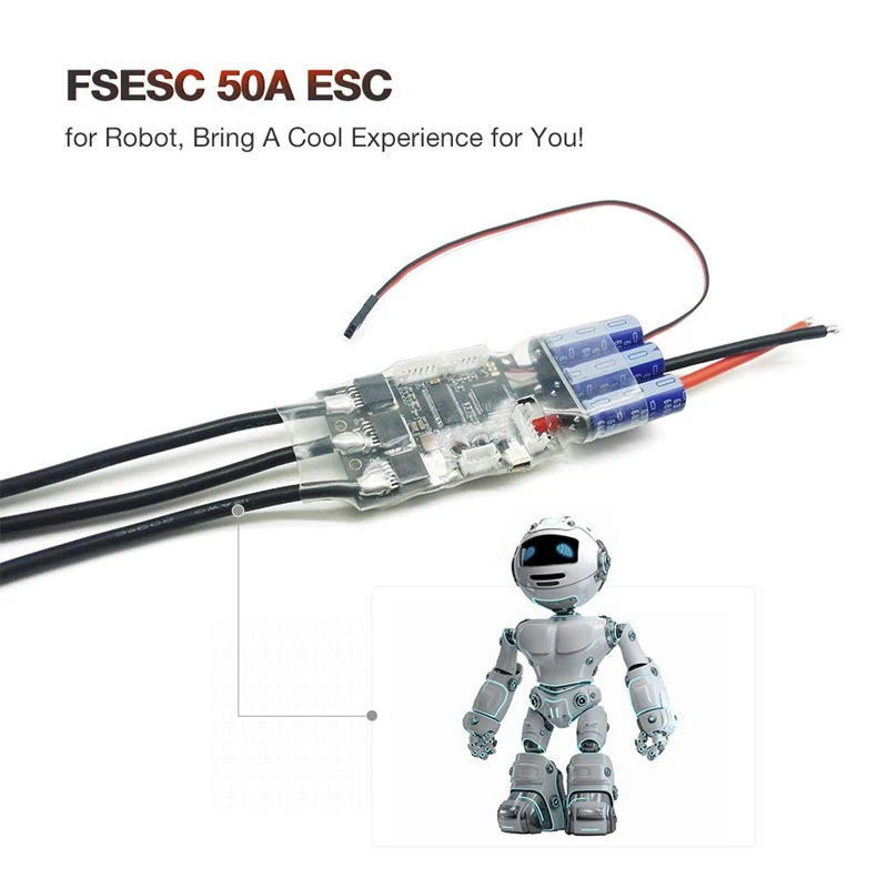 Fsesc V4 50A Sk8-Esc W/ 5V/1.5A Bec For Electric Skateboard Rc Car E-Bike E-Scooter Robot
Fsesc V4 50A Sk8-Esc W/ 5V/1.5A Bec For Electric Skateboard Rc Car E-Bike E-Scooter Robot
