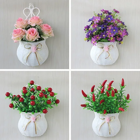 Send hook indoor living room wall flower basket wall hanging plastic flower bedroom wall hanging imitation flower decoration
Send hook indoor living room wall flower basket wall hanging plastic flower bedroom wall hanging imitation flower decoration