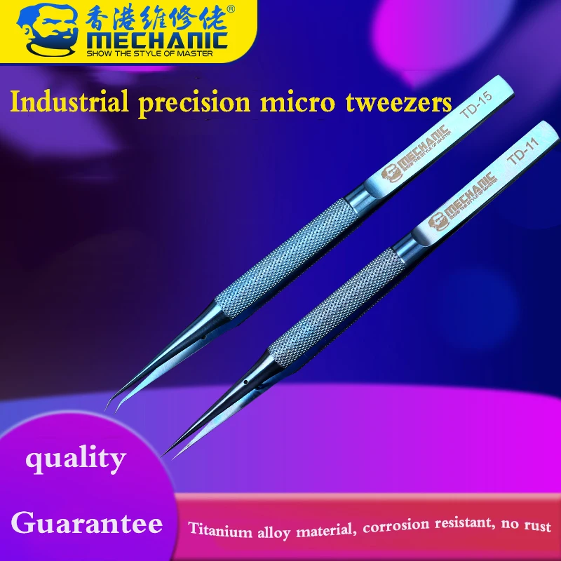 MECHANIC Tweezers TD-11/15 TC/TK-11/15 Titanium Alloy Tweezers For Mobile Phone Flying Line Fingerprint Tin Planting Tweezers
MECHANIC Tweezers TD-11/15 TC/TK-11/15 Titanium Alloy Tweezers For Mobile Phone Flying Line Fingerprint Tin Planting Tweezers