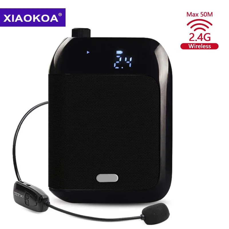 2.4G Wireless microphone voice amplifier for Guide Teacher External Loudspeaker portable Megaphone Support Disk TF Cards XIAOKOA
2.4G Wireless microphone voice amplifier for Guide Teacher External Loudspeaker portable Megaphone Support Disk TF Cards XIAOKOA