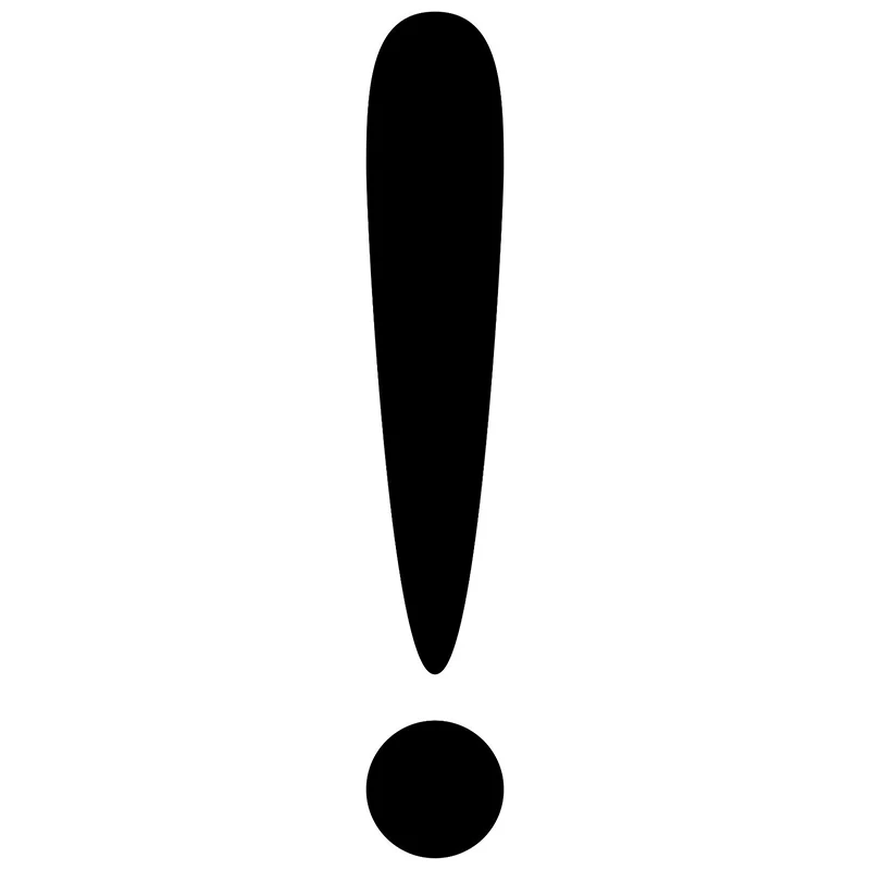 2.6X16.1CM Exclamation Point Personality Bumper Tail Decoration Car Sticker Decals
2.6X16.1CM Exclamation Point Personality Bumper Tail Decoration Car Sticker Decals