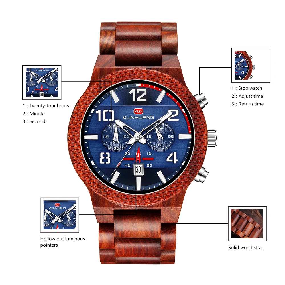 Wooden Wristwatch Male Natural Wood Watch for Men Vintage Mens Wooden Watch Gifts for Male Top Brand Luxury
Wooden Wristwatch Male Natural Wood Watch for Men Vintage Mens Wooden Watch Gifts for Male Top Brand Luxury