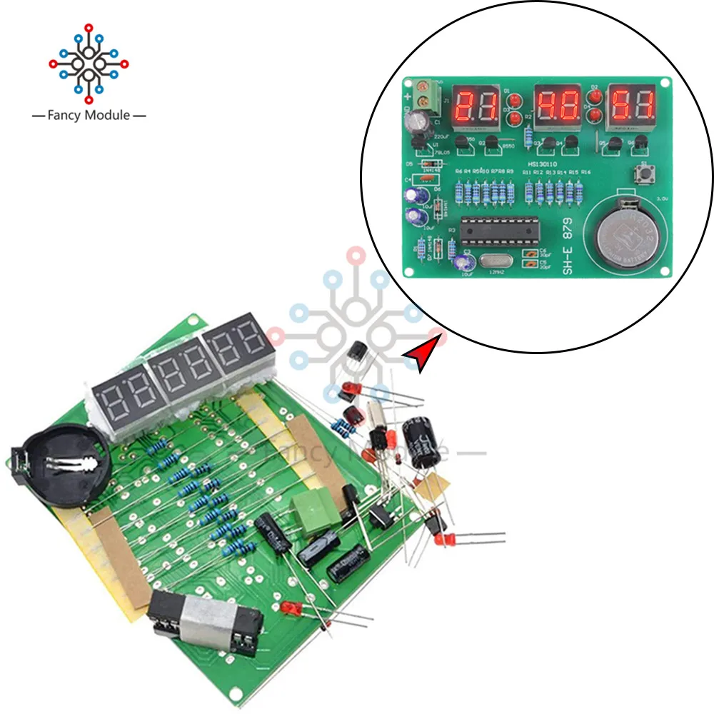 Diymore AT89C2051 электронные часы цифровые трубки светодиодный дисплей Набор DIY детали