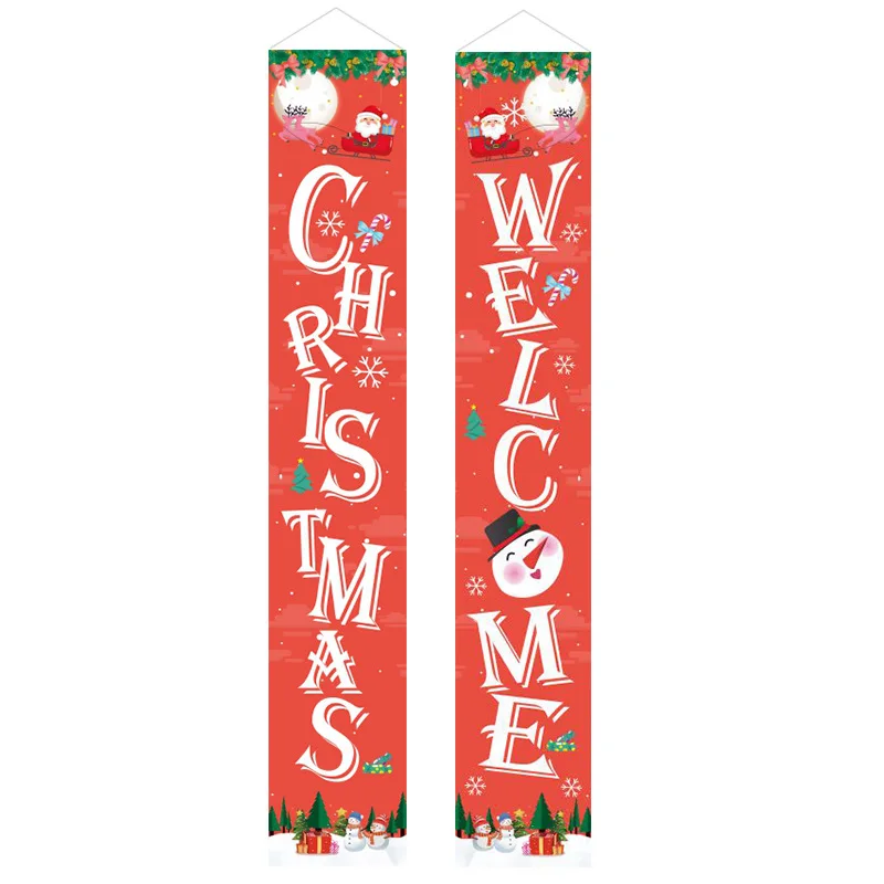 New Christmas Door Curtain Couplet Outdoor Decoration Door Couplet Holiday Party Hanging Flag New Year Couplet Flag
New Christmas Door Curtain Couplet Outdoor Decoration Door Couplet Holiday Party Hanging Flag New Year Couplet Flag