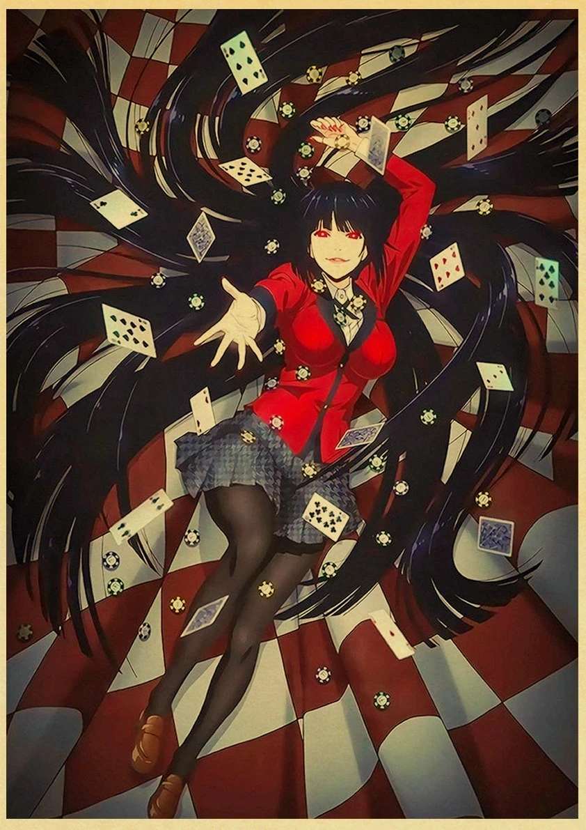 Аниме-постер Kakegurui оригинальный винтажный постер искусство украшение для дома