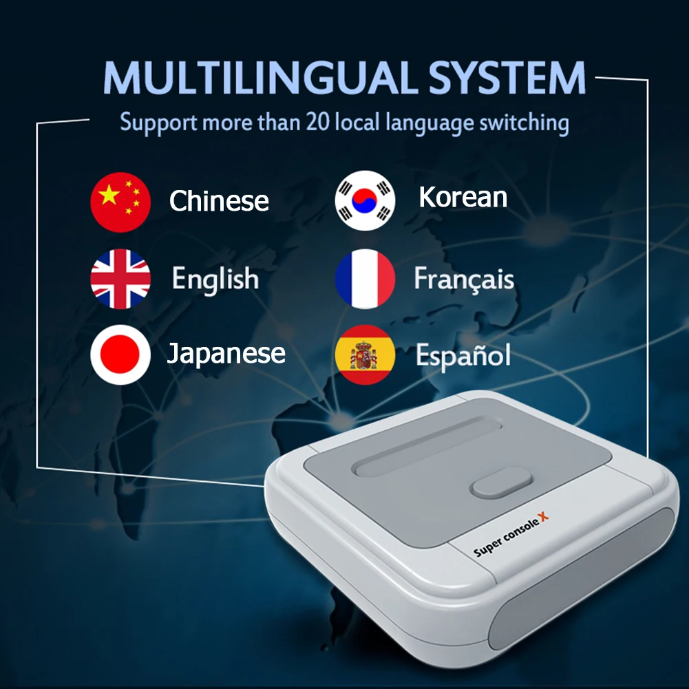 Retro WiFi Super Console X Pro, with 50000 games, 2.4G wireless controller, 4K HD TV video game console for PSP/N64/DC/PS
Retro WiFi Super Console X Pro, with 50000 games, 2.4G wireless controller, 4K HD TV video game console for PSP/N64/DC/PS