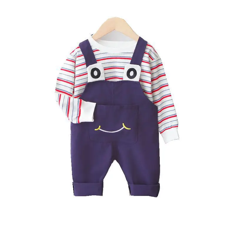 New Children Cartoon Clothes Autumn Kids Boys Girls Fashion Striped T Shirt Bib Pants 2pcs Spring Infant Baby Casual Sportswear
New Children Cartoon Clothes Autumn Kids Boys Girls Fashion Striped T Shirt Bib Pants 2pcs Spring Infant Baby Casual Sportswear