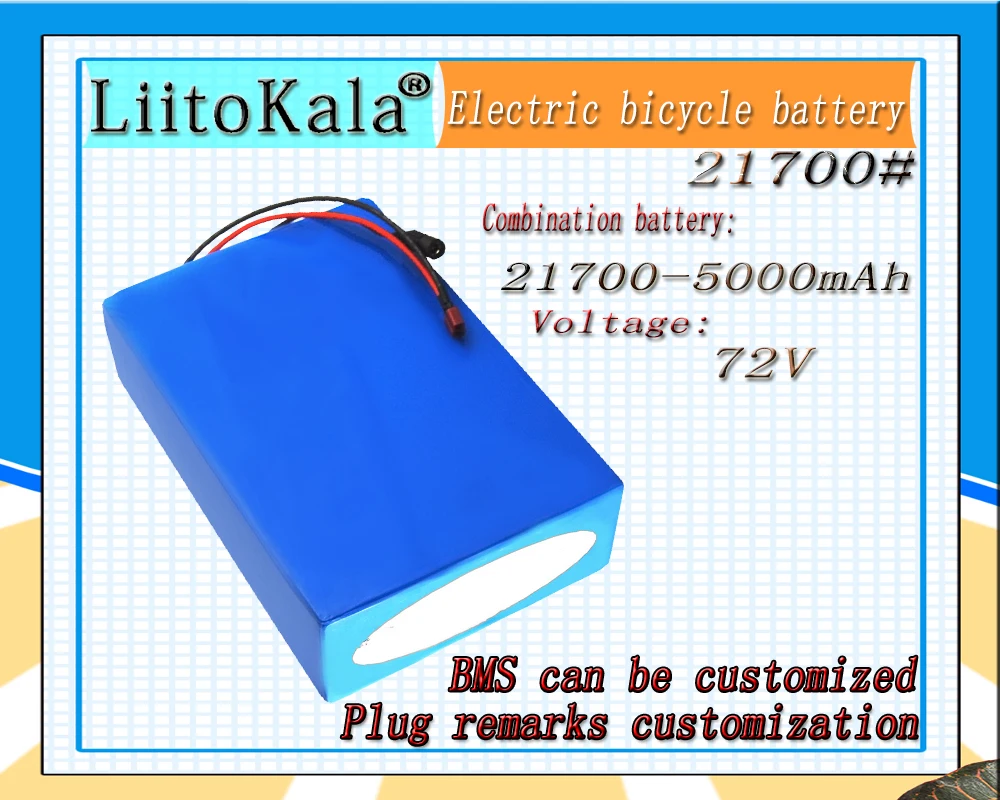 LiitoKala 20S 72V 20Ah 30Ah 40Ah 50Ah electric bike battery 21700 5000mAh cell 72V electric scooter lithium battery with BMS
LiitoKala 20S 72V 20Ah 30Ah 40Ah 50Ah electric bike battery 21700 5000mAh cell 72V electric scooter lithium battery with BMS