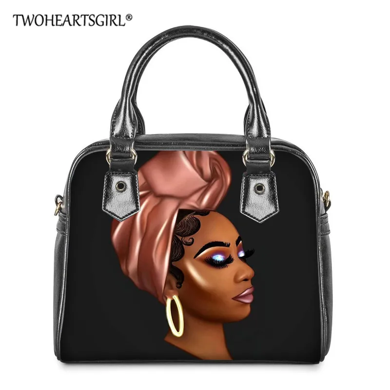 Twoheartsgir Leather Luxury Design Handbags Women Black Art African Girl Print Hand Bag Females Top-Handle Bags Crossbody Bag
Twoheartsgir Leather Luxury Design Handbags Women Black Art African Girl Print Hand Bag Females Top-Handle Bags Crossbody Bag