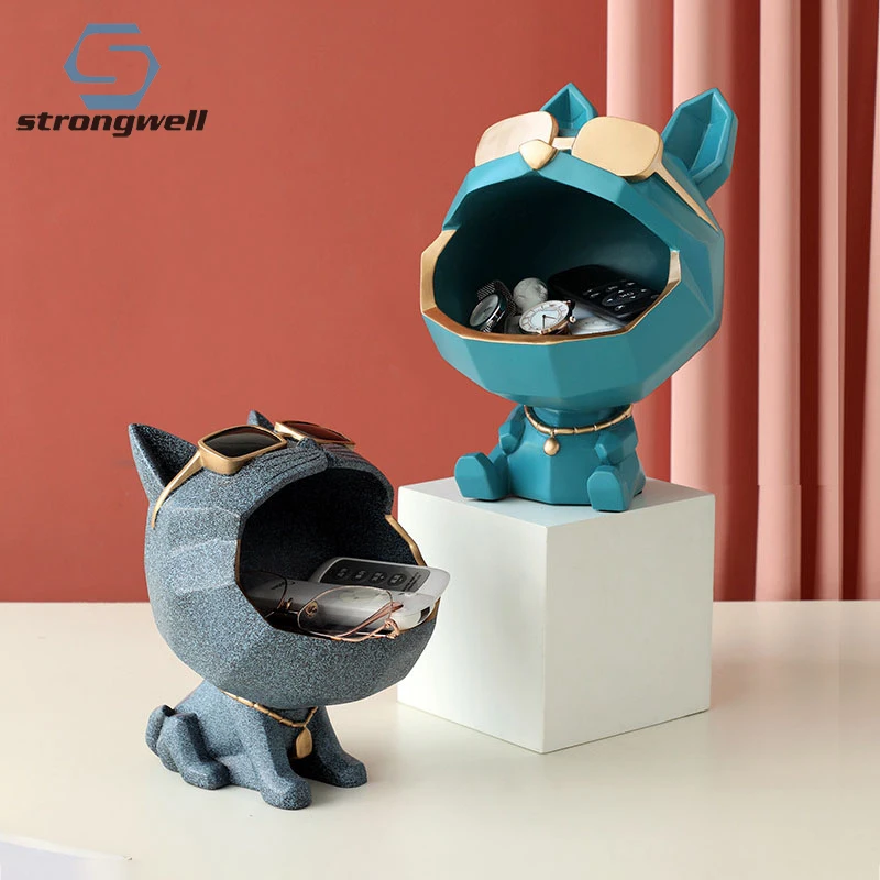 

Strongwell Lucky Cat собака стойка для хранения украшений украшения дома Гостиная крыльцо творческий для хранения всякой всячины новоселье