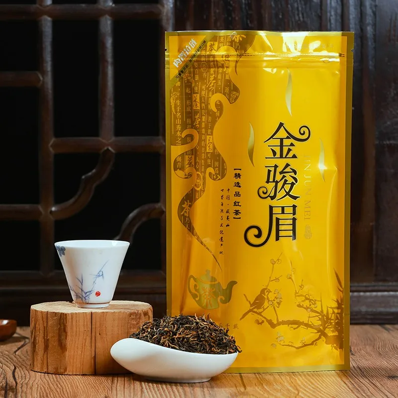 

Черный чай jinjunmei, органический китайский чай, Цзинь Цзюнь Мэй, золотистые бутоны, брови, ча, чжунми, Ким чжунь, Мэй, черный чай