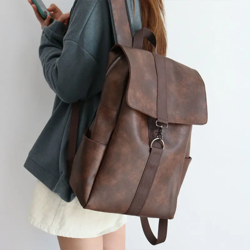 17 Inch Laptop Backpack,Girl Waterproof Pu School Bag for Teenager,Flap Schoolbag,Commuter Bag
17 Inch Laptop Backpack,Girl Waterproof Pu School Bag for Teenager,Flap Schoolbag,Commuter Bag