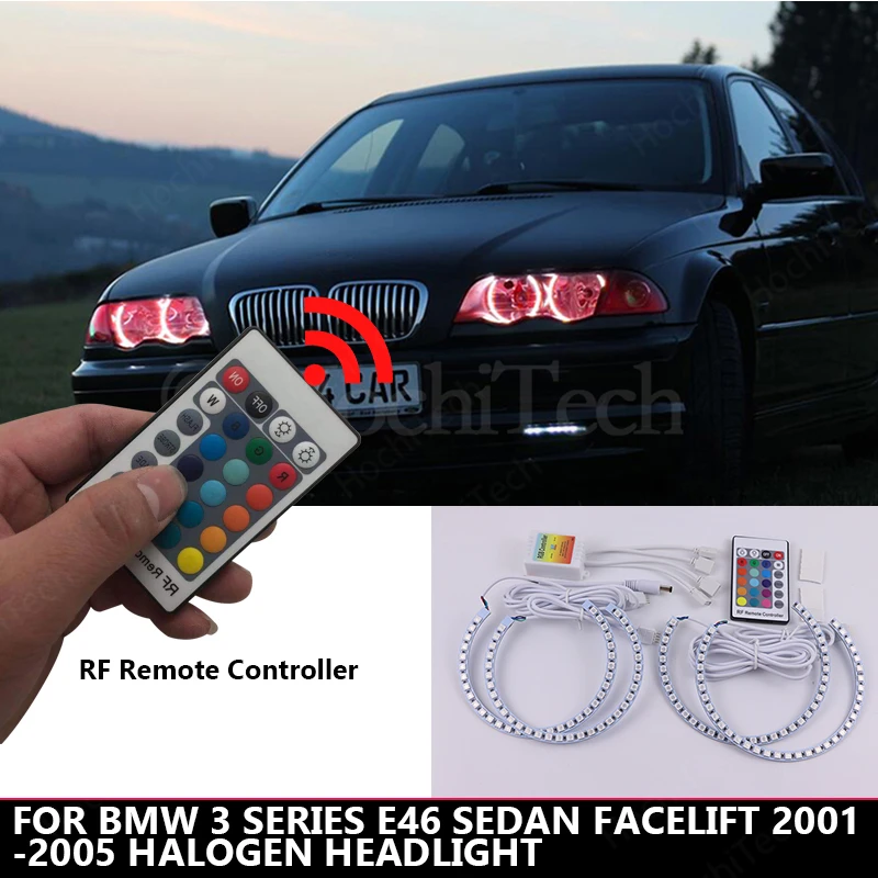 Angel Eyes Tuning RGB LED Halo DRL Car Lights Accessories Retrofit for BMW 3 series E46 sedan facelift 2001-05 Halogen Headlight
Angel Eyes Tuning RGB LED Halo DRL Car Lights Accessories Retrofit for BMW 3 series E46 sedan facelift 2001-05 Halogen Headlight