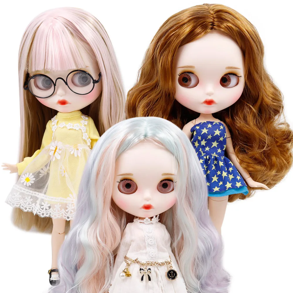 

Кукла Blyth ICY DBS с изогнутыми губами и матовым лицом на заказ с шарнирным телом для бровей 1/6 bjd аниме