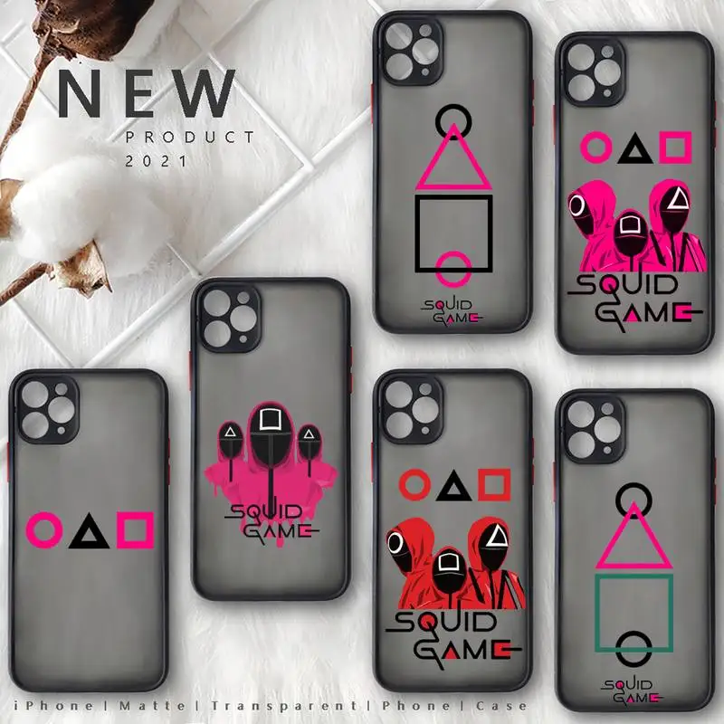 Squid game Phone Case Matte Transparent for iphone 11 12 pro mini XS XR X max 7 8 plus cartoon cute design coque shell funda
Squid game Phone Case Matte Transparent for iphone 11 12 pro mini XS XR X max 7 8 plus cartoon cute design coque shell funda