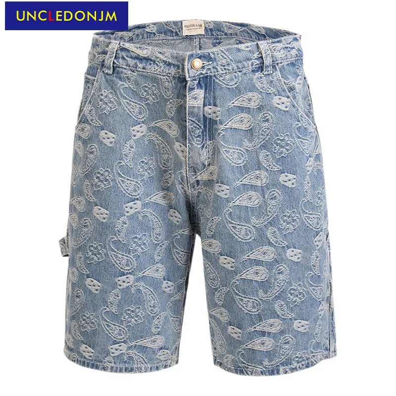 UNCLEDONJM Cashew flower denim shorts for men hip hop jeans men clothing hip hop Distressed denim jeans for men Knee Length 1005
UNCLEDONJM Cashew flower denim shorts for men hip hop jeans men clothing hip hop Distressed denim jeans for men Knee Length 1005