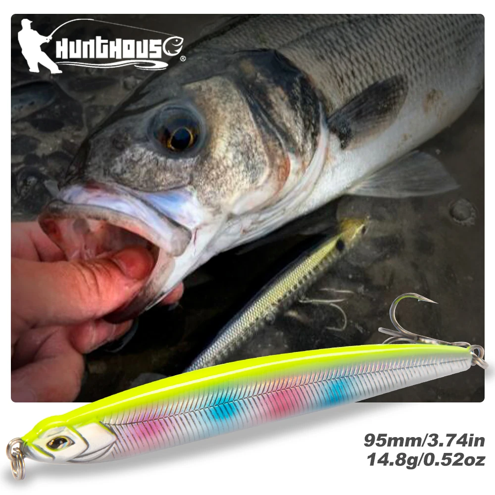 Hunthouse Long Casting Stickbait 95mm 14.8g Pencil Fishing Lures Artificial Hard Baits bass trout 2020 Fishing Tackle
Hunthouse Long Casting Stickbait 95mm 14.8g Pencil Fishing Lures Artificial Hard Baits bass trout 2020 Fishing Tackle
