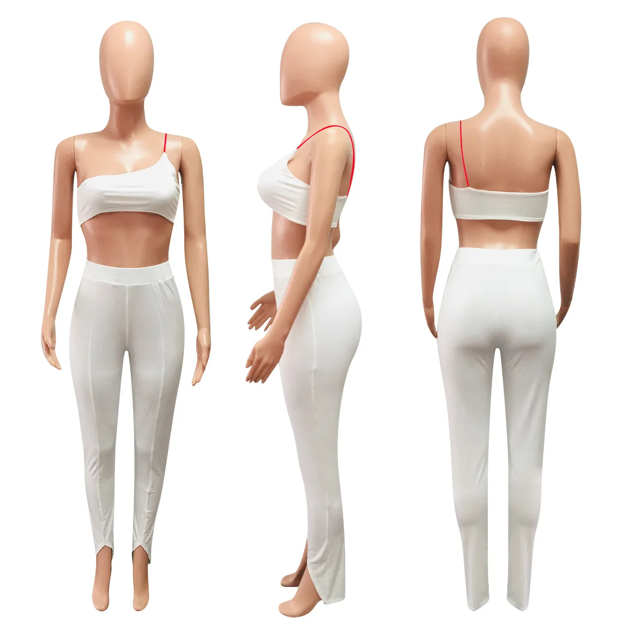 Solid Color Spaghetti Strap & Trousers Summer Women Suit European and American Sexy Style Model Two Piece Set
Solid Color Spaghetti Strap & Trousers Summer Women Suit European and American Sexy Style Model Two Piece Set