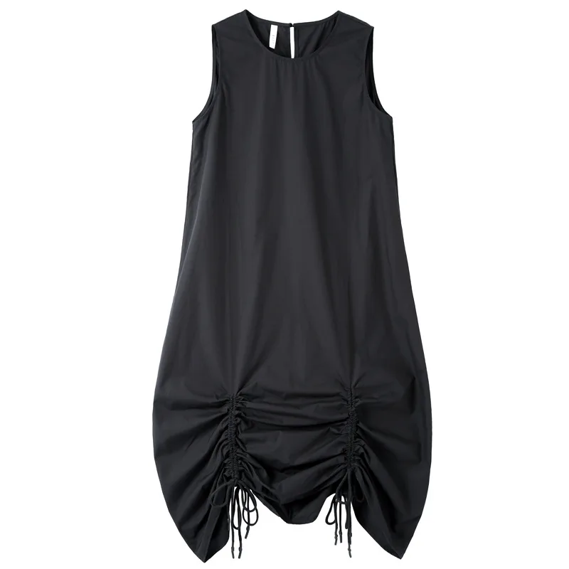 2020 new dark Hepburn dress sleeveless front and back drawstring loose skirt mid-length dress summer 
2020 new dark Hepburn dress sleeveless front and back drawstring loose skirt mid-length dress summer