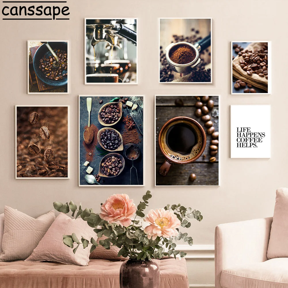 Coffee Beans Art Poster Coffee Machine Canvas Print Retro Prints Modern Realist Painting Nordic Wall Pictures Dining Room Decor
Coffee Beans Art Poster Coffee Machine Canvas Print Retro Prints Modern Realist Painting Nordic Wall Pictures Dining Room Decor