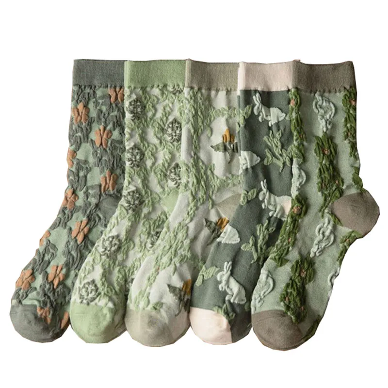 5 Pairs Women Socks Set New Retro Country Style Green Autumn Floret Soft Skin-friendly Breathable Korean Fashion Calcetines
5 Pairs Women Socks Set New Retro Country Style Green Autumn Floret Soft Skin-friendly Breathable Korean Fashion Calcetines
