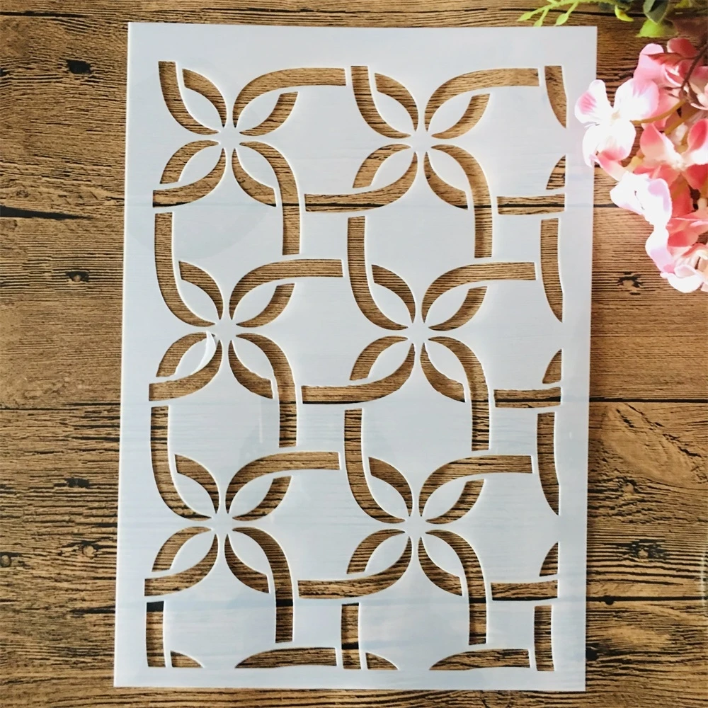 A4 29cm Geometry Bowknot DIY Layering Stencils Wall Painting Scrapbook Embossing Hollow Embellishment Printing Lace Ruler
A4 29cm Geometry Bowknot DIY Layering Stencils Wall Painting Scrapbook Embossing Hollow Embellishment Printing Lace Ruler