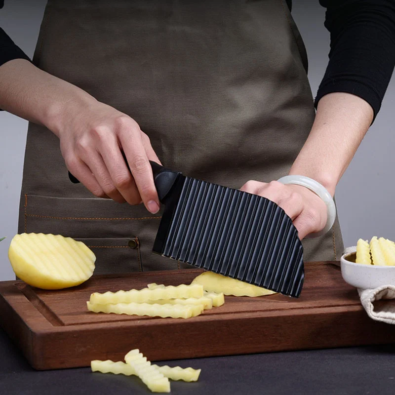 Potato Knife French Fries Knife Wave Knife Potato Cutting Stainless Steel Knife Cut Potatoes Corrugated Knife Vegetable Knife
Potato Knife French Fries Knife Wave Knife Potato Cutting Stainless Steel Knife Cut Potatoes Corrugated Knife Vegetable Knife