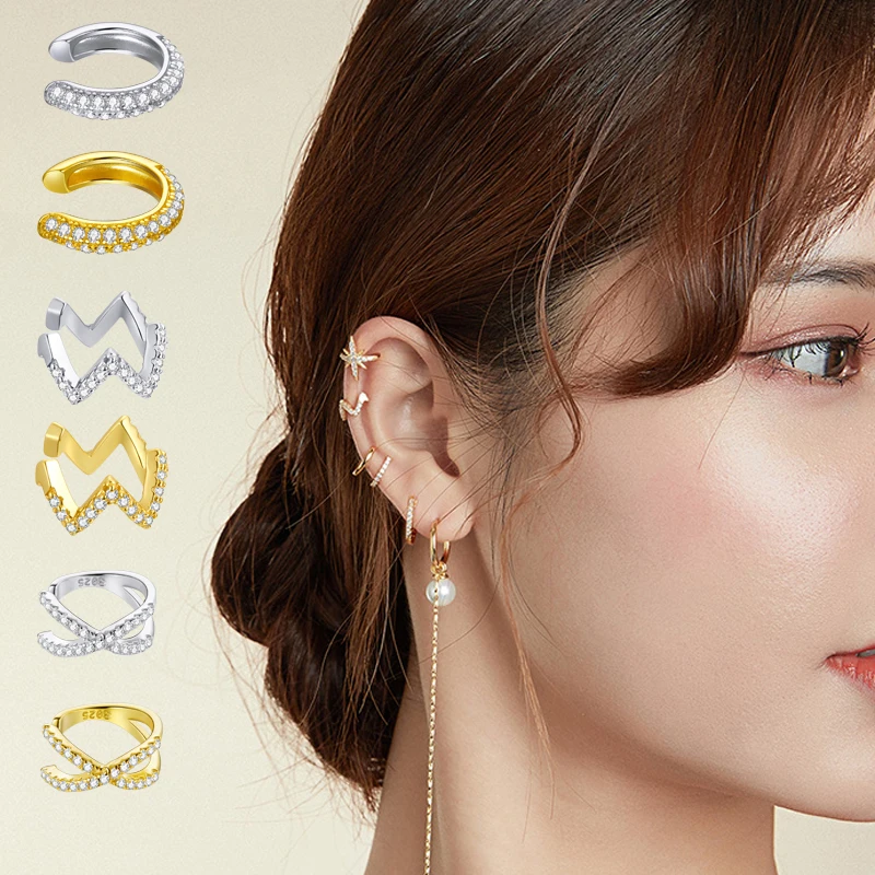 Wostu 925 Sterling Silver Letter ear clip Dazzling Zircon Geometric For Women Earrings Ear Simple Fashion Jewelry Gift
Wostu 925 Sterling Silver Letter ear clip Dazzling Zircon Geometric For Women Earrings Ear Simple Fashion Jewelry Gift