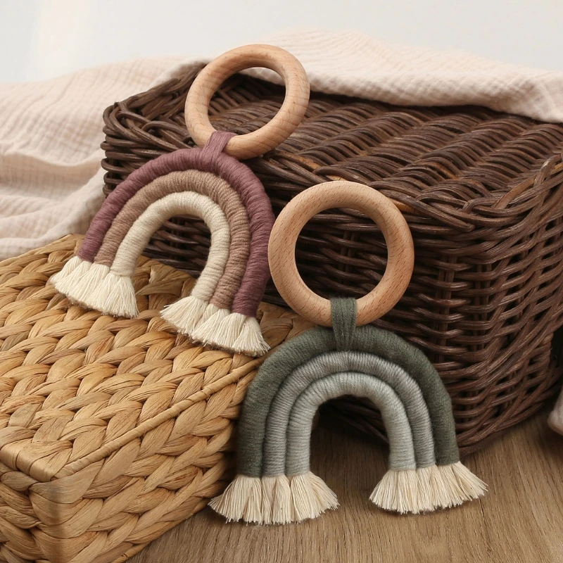 1PC Christmas Baby Rainbow Teething Ring Safety Wooden Teether For Children Kids Baby Care Accessory Shower Gifts
1PC Christmas Baby Rainbow Teething Ring Safety Wooden Teether For Children Kids Baby Care Accessory Shower Gifts