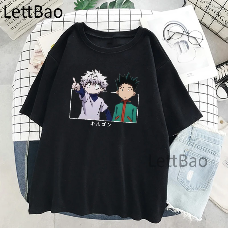 Футболка с принтом аниме Hunter Killua Gon, модная летняя смешная футболка с коротким рукавом Ulzzang из японского аниме, одежда
Футболка с принтом аниме Hunter Killua Gon, модная летняя смешная футболка с коротким рукавом Ulzzang из японского аниме, одежда