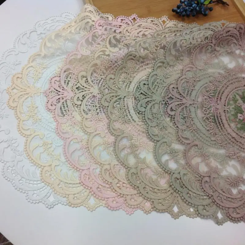 European Lace Embroidery Luxury Oval Placemat Coffee Coaster Table Bedroom Computer Sofa Armrest Cover Banquet Party Decoration
European Lace Embroidery Luxury Oval Placemat Coffee Coaster Table Bedroom Computer Sofa Armrest Cover Banquet Party Decoration