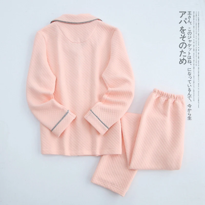 Warm Women Cotton Pajamas Set Long Sleeves Shirts Pants Homewear Casual Large Size Soft Sleepwear Suit Female 2020 New
Warm Women Cotton Pajamas Set Long Sleeves Shirts Pants Homewear Casual Large Size Soft Sleepwear Suit Female 2020 New