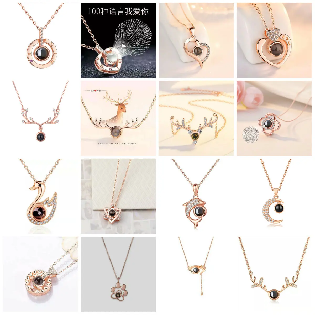 I Love You Necklace 100 Languages Heart Love Necklace Love Memory Projection Pendant Necklace for Women Gifts for Mother's Day
I Love You Necklace 100 Languages Heart Love Necklace Love Memory Projection Pendant Necklace for Women Gifts for Mother's Day