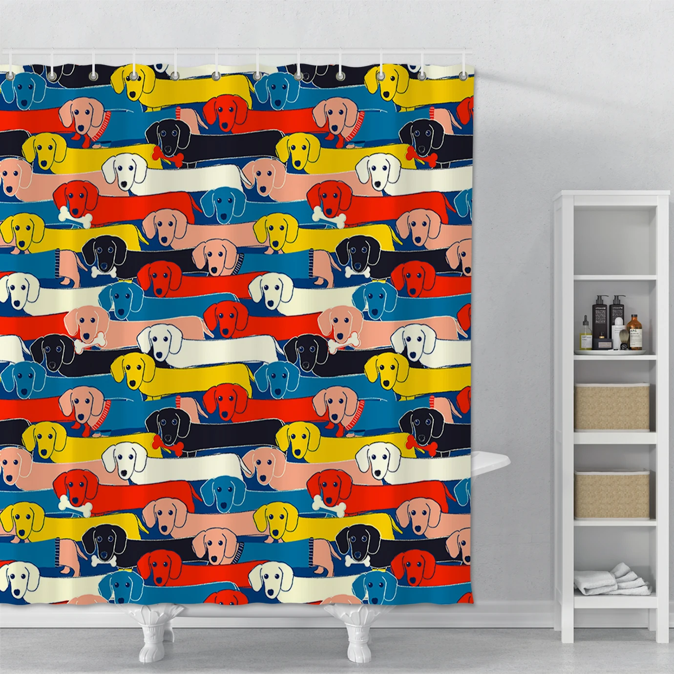 Dachshund Cartoon Printed Shower Curtain Waterproof Polyester Bathroom Shower Curtain Animals Bathroom Shower Curtain With Hooks
Dachshund Cartoon Printed Shower Curtain Waterproof Polyester Bathroom Shower Curtain Animals Bathroom Shower Curtain With Hooks