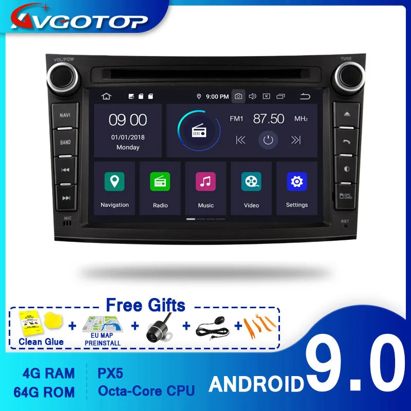 AVGOTOP Android 9 0 4 Гб + 64 ГБ Автомобильный dvd плеер для SUBARU LEGACY IPS HD экран
