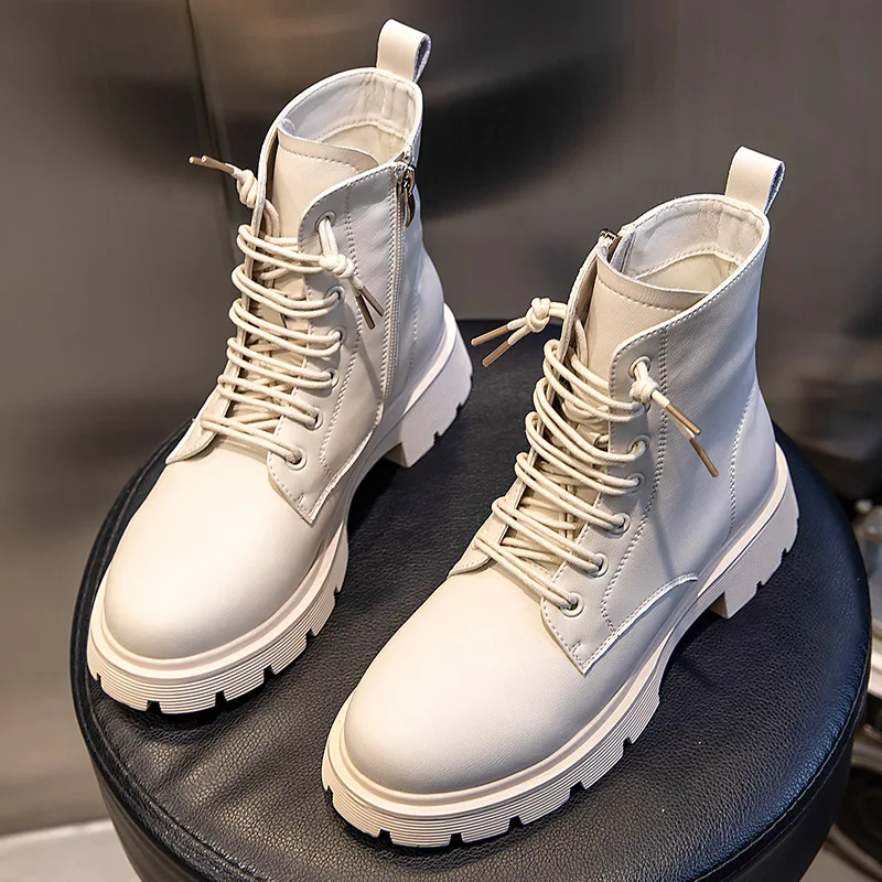 2022 Ladies Martin Boots Autumn and Winter New Round Head Zipper Women's Lace-up Ankle Boots Thick-soled Motorcycle Boots Women
2022 Ladies Martin Boots Autumn and Winter New Round Head Zipper Women's Lace-up Ankle Boots Thick-soled Motorcycle Boots Women